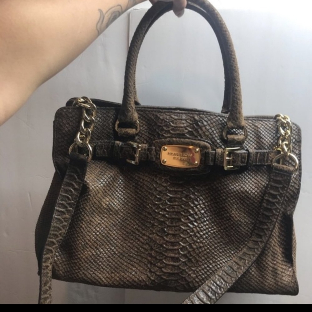 Rare Vintage 1981 distressed leather Michael kors Tote